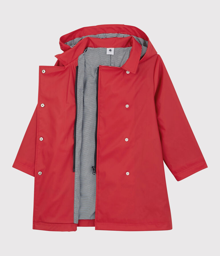 Trenchcoat met capuchon voor meisjes rood
