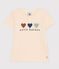 T-shirt van lichte jersey voor meisjes wit AVALANCHE/ MEDIEVAL
