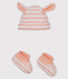 Bonnet et chaussons bébé mixte rayés