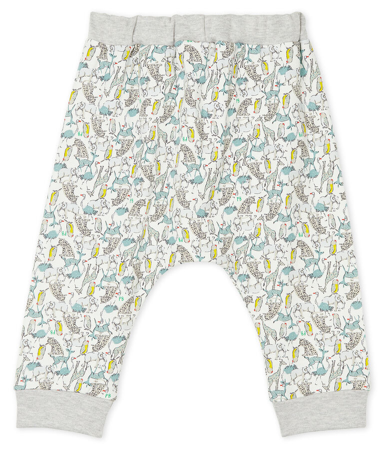 Pantalon b&eacute;b&eacute; gar&ccedil;on en molleton l&eacute;ger blanc/multicouleur