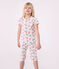 Pyjama capri enfant en coton imprimé fleuri rose FLEUR/blanc MULTICO