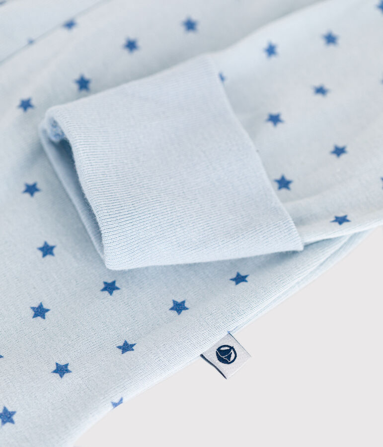 Katoenen babypyjama met print blauw/blauw