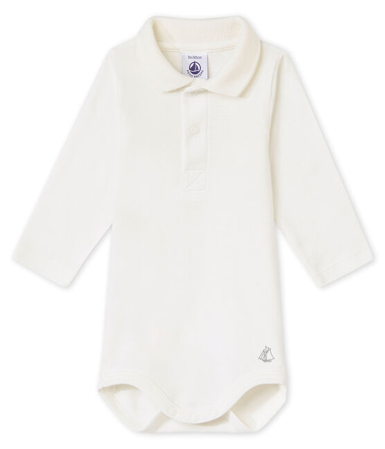 Body Col Polo Bebe Garcon Marshmallow Petit Bateau