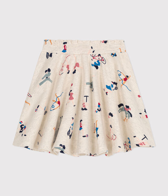 Meisjesrok in fleece beige MONTELIMAR/wit MULTICO