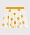 Gebreide rok meisjes kinderen wit MARSHMALLOW/geel BOUDOR