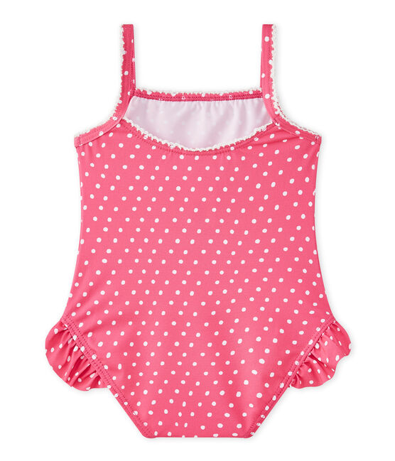 Maillot de bain bébé fille à pois rose PETUNIA/blanc MARSHMALLO