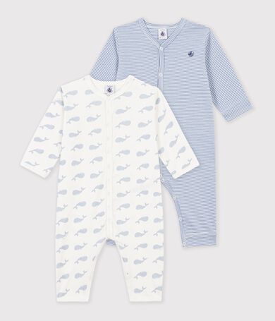 Setje met katoenen babypyjama's zonder voetjes met print