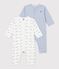 Setje met katoenen babypyjama's zonder voetjes met print multicouleur