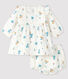Robe fleurie manches longues avec bloomer bébé fille en tissu couche