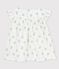 Blouse met print in biokatoenen gaas voor meisjes wit MARSHMALLOW/wit MULTICO