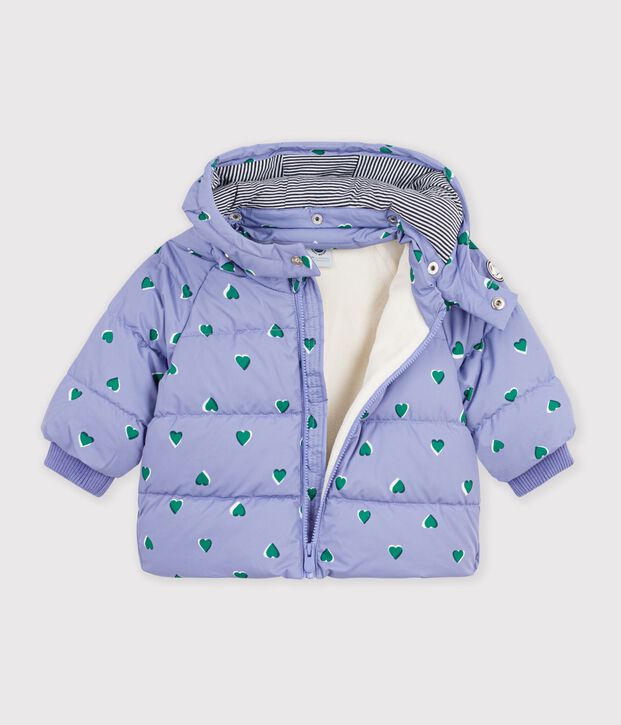 Donsjack van polyester met dierenprint voor baby's purper/multicouleur