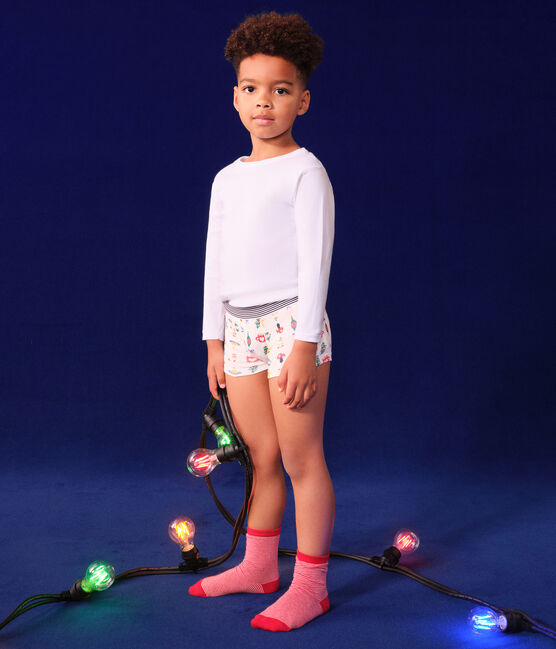 Set met drie katoenen boxershorts in kerstthema voor kinderen variante 1
