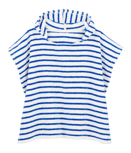 Poncho de plage à capuche bébé mixte bleu SURF