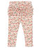 Leggin met print en ruches babymeisje wit MARSHMALLOW/wit MULTICO