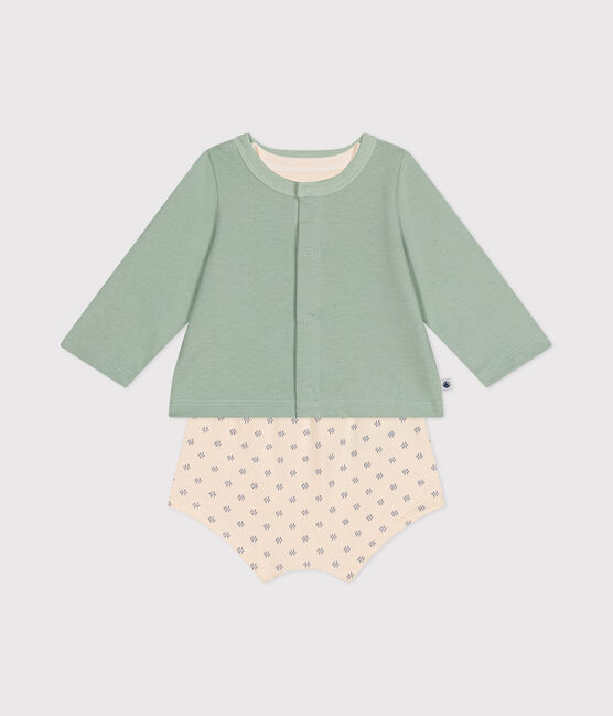 Ensemble 3 pièces en jersey léger bébé blanc AVALANCHE/ MULTICO