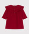 Robe manches longues en velours bébé rouge CORRIDA