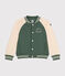 Baseballjasje van fleece voor jongens groen CROCO/ AVALANCHE