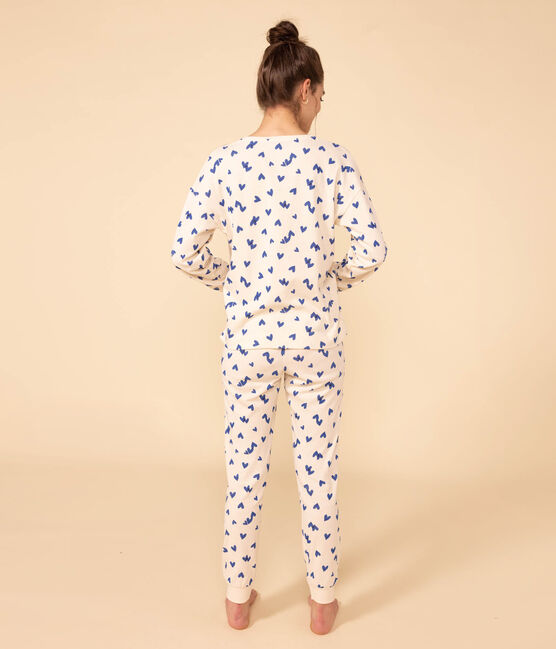 Pyjama cœur en coton femme blanc AVALANCHE/ MULTICO