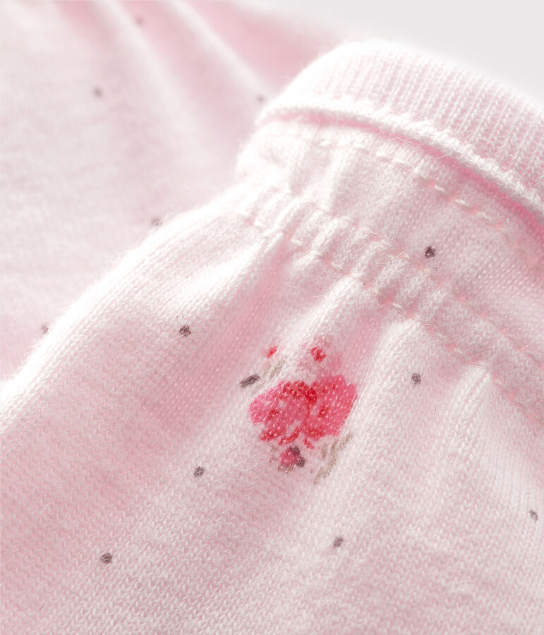 Paar babywanten van ribstof roze/multicouleur