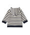 Sweat zippé bébé garçon en jersey lourd rayé beige COQUILLE/blauw SMOKING