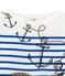 Creatief marinetruitje voor jongens wit MARSHMALLOW/blauw PERSE