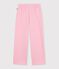 Pantalon de jogging enfant en coton uni rose clair