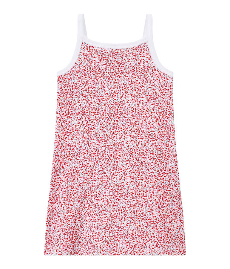 Meisjesnachthemdje met dessin wit/multicouleur