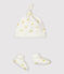 Tweedelige set in biokatoen voor baby's wit MARSHMALLOW/ ORGE