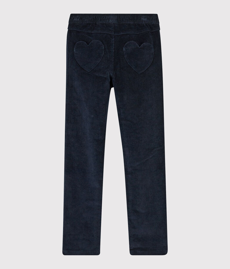 Fluwelen broek kinderen meisjes blauw