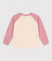 Sweatshirt enfant mixte en coton rose CHARME/blanc MULTICO
