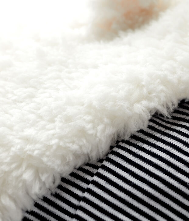 Sherpa-hoed voor baby meisje/jongen wit