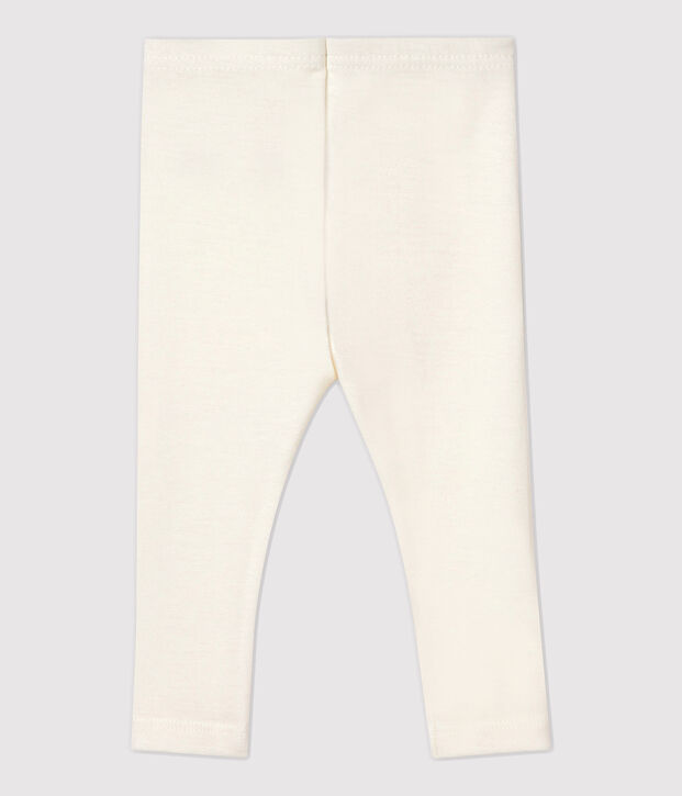 Lange babylegging van wol en katoen wit