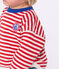 Gestreept T-shirt met lange mouwen in katoen voor baby's rood POMPEI/ MILK