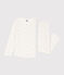 Pyjama fleurs en coton petite fille blanc MARSHMALLOW/blanc MULTICO