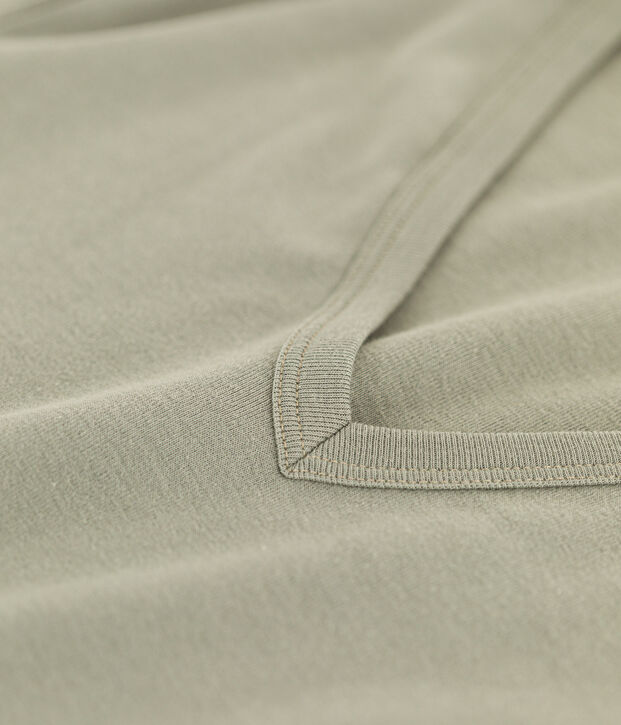 L'ICONIQUE, dames-T-shirt met V-hals in katoen groen