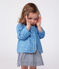 Babyjasje van gewatteerd katoen met bloemenprint blauw ALASKA/wit MARSHMALLOW
