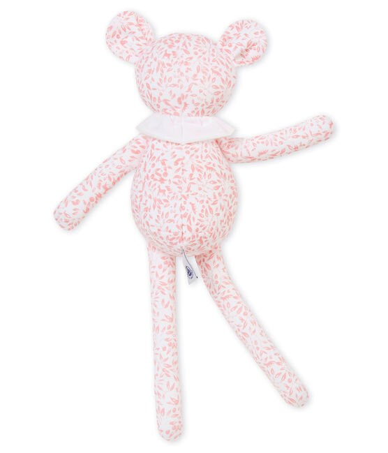 Doudou agneau jersey imprimé blanc MARSHMALLOW/rose JOLI