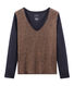 Tee-shirt manches longues femme en lin irisé