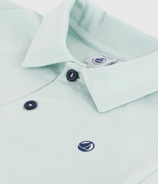 Katoenen polo met korte mouwen voor kinderen groen