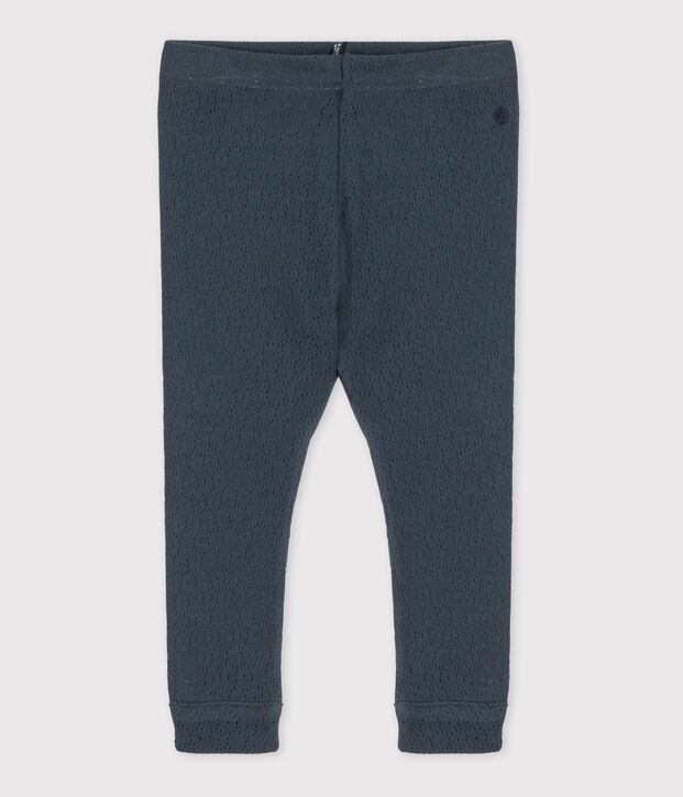Legging b&eacute;b&eacute; en coton ajour&eacute; gris