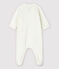Konijnenpyjama baby van biologisch katoen wit MARSHMALLOW/wit MULTICO