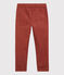 Pantalon regular en serge de coton enfant garçon marron OMBRIE