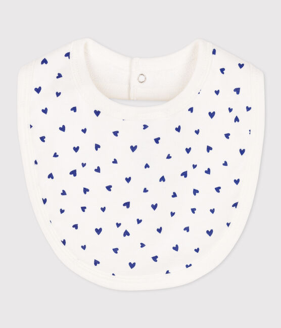 Katoenen slabbetje wit MARSHMALLOW/ NEWBLEU