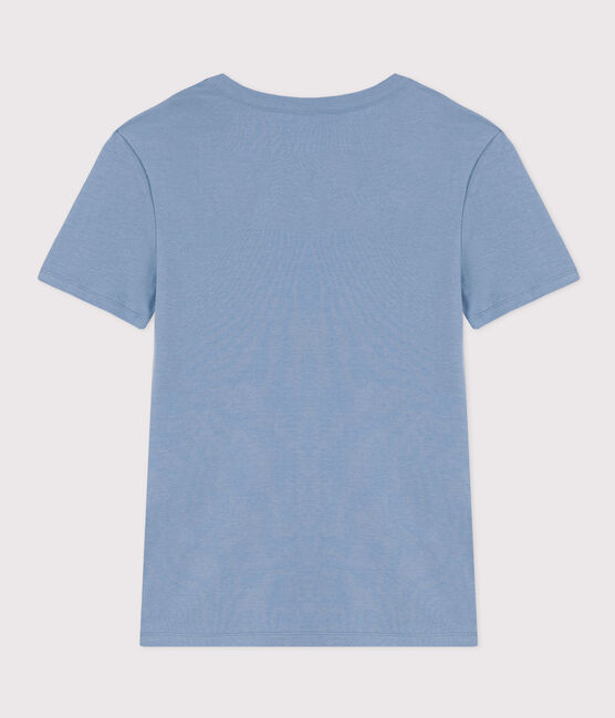 L'ICONIQUE, dames-T-shirt met ronde hals in katoen blauw AZUL