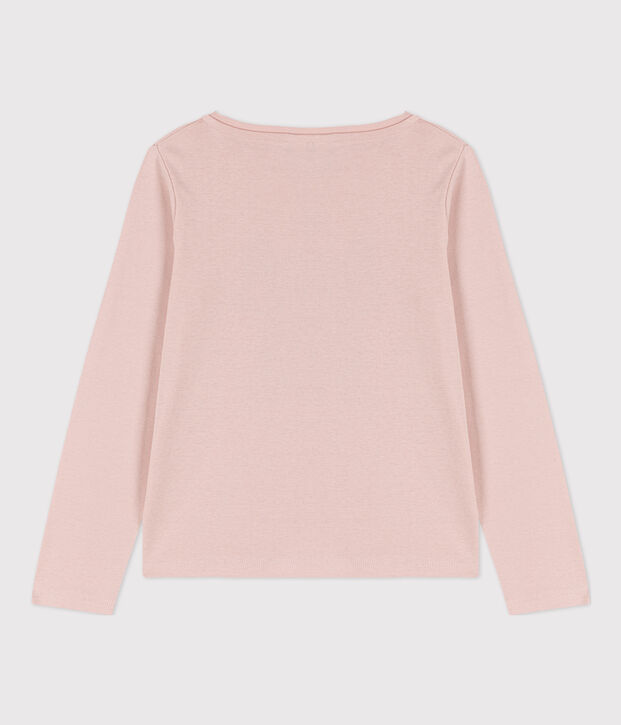 Tee-shirt manches longues en coton enfant fille / gar&ccedil;on rose