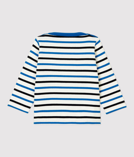 Katoenen marinière baby wit MARSHMALLOW/ SMOKING/ RUISSEAU