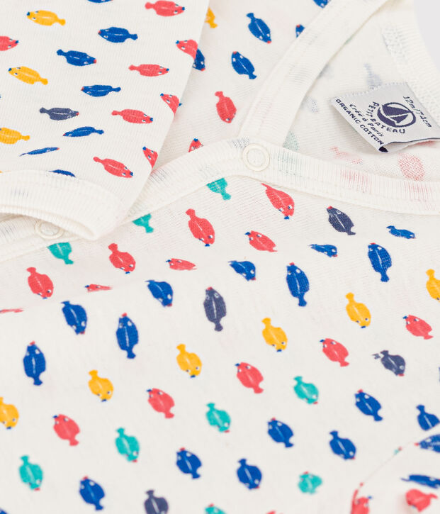 Dors-bien animaux marins en coton blanc/multicouleur