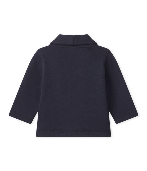 Veste bébé garçon en molleton bleu SMOKING