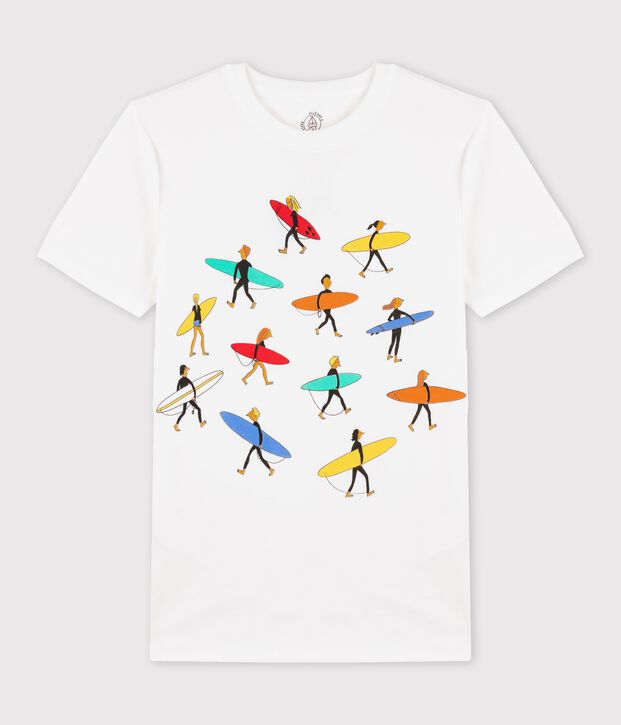 Iconisch katoenen T-shirt met ronde hals voor Dames wit