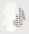Set van 3 katoenen body's met lange mouwen en walvissenopdruk voor baby's variante 1